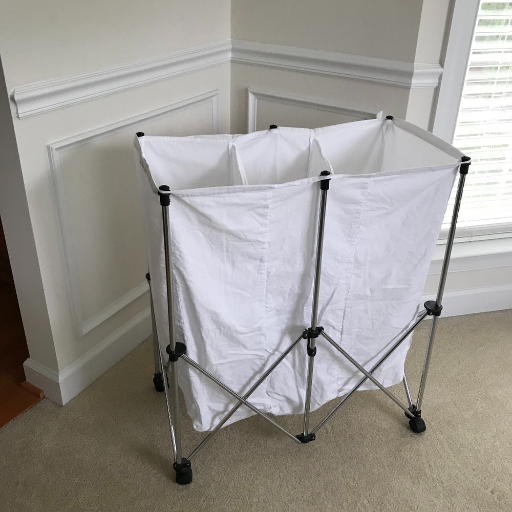 Folding Laundry Sorter on Wheels